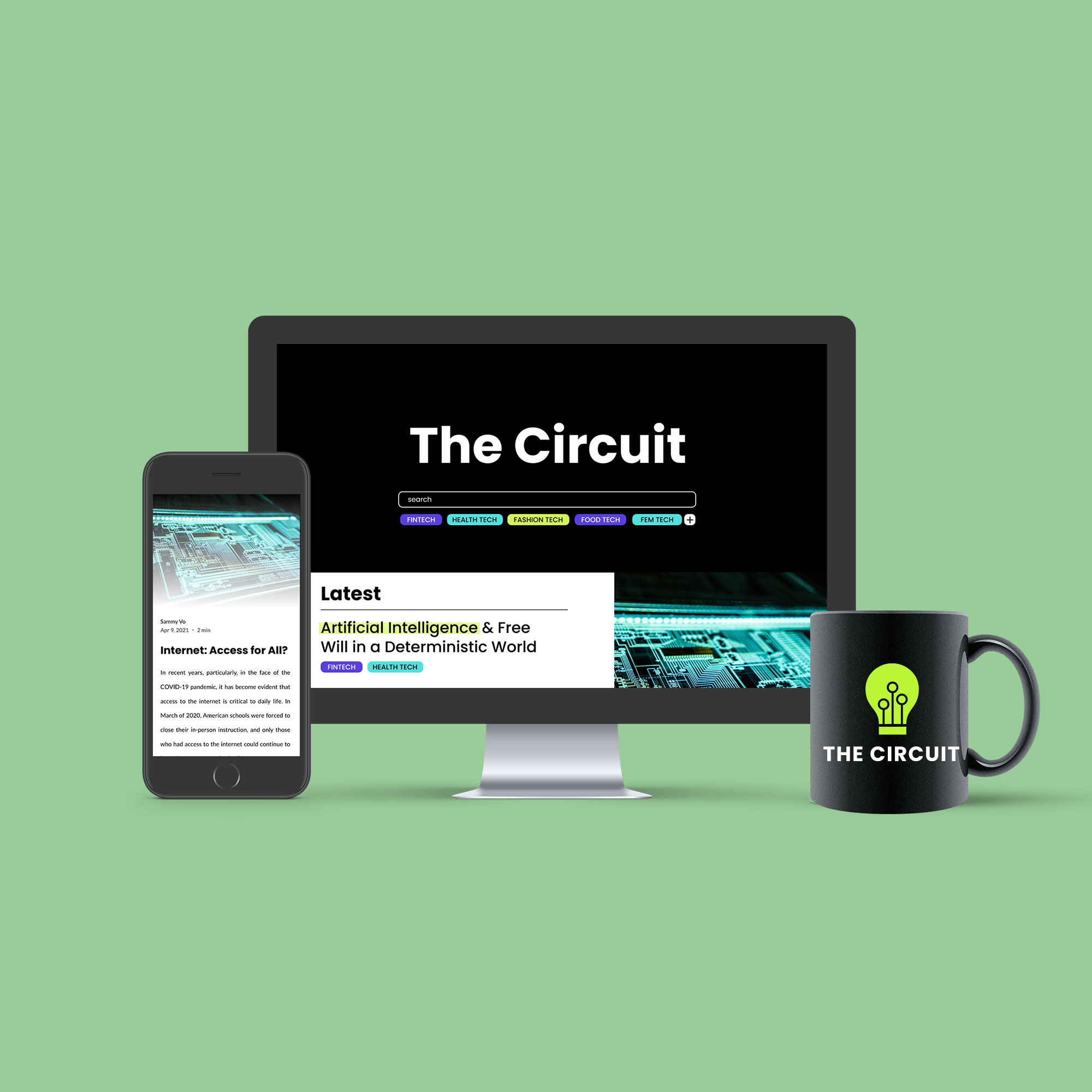 Mockup of The Circuit Website