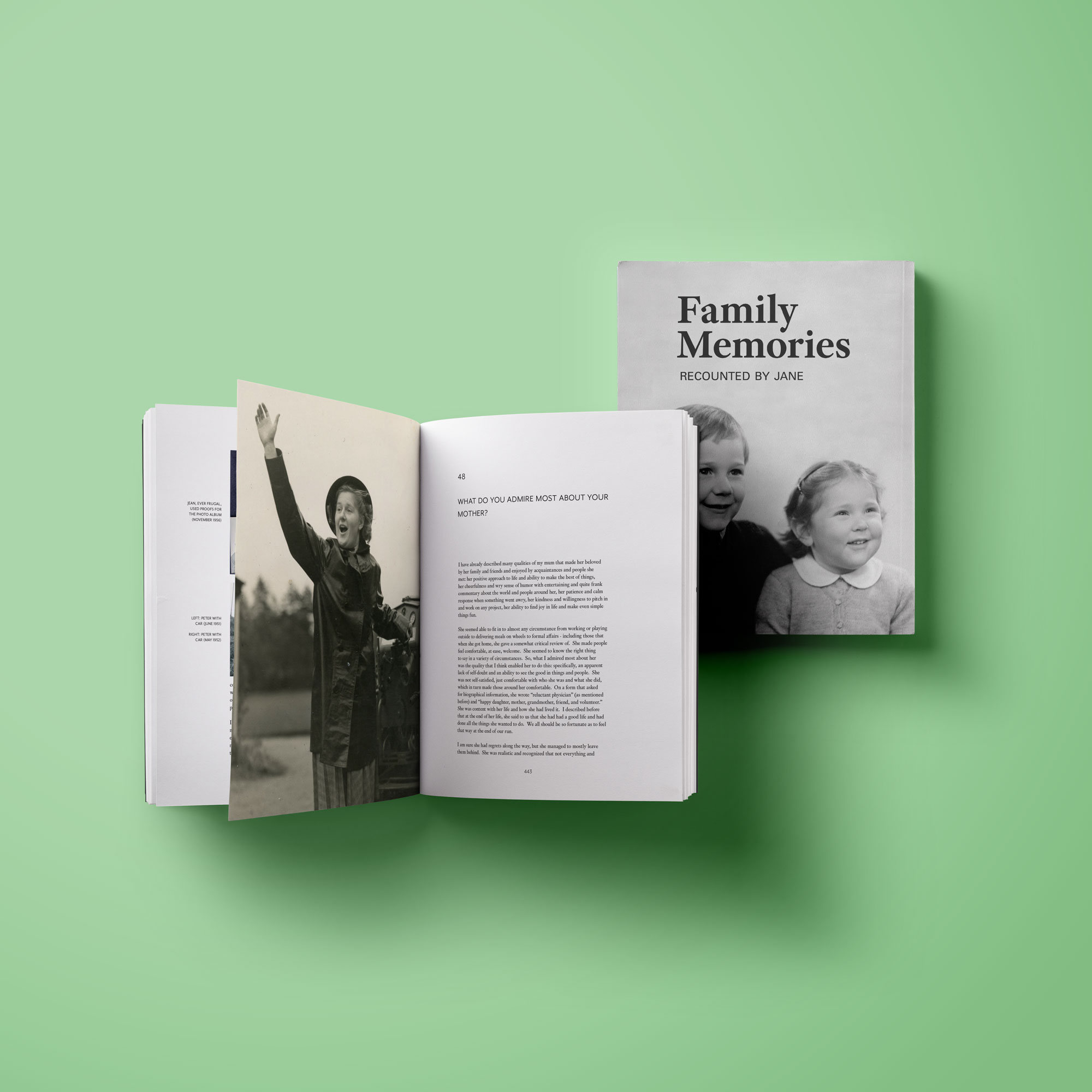 Mockup of Family Memories book